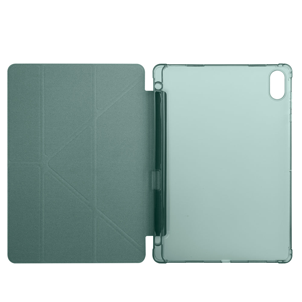 Honor Pad X8A Kılıf Zore Tri Folding Kalem Bölmeli Standlı Kılıf Mor