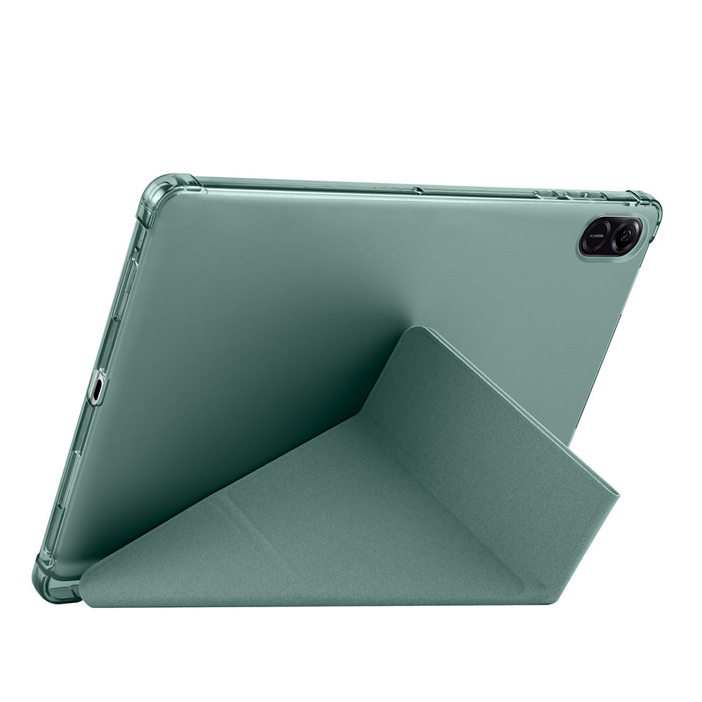 Honor Pad X8A Kılıf Zore Tri Folding Kalem Bölmeli Standlı Kılıf Mor