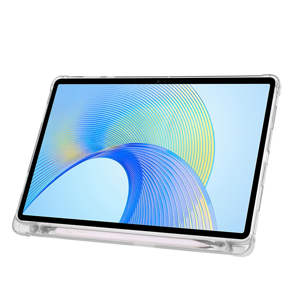 Honor Pad X8A Kılıf Zore Tri Folding Kalem Bölmeli Standlı Kılıf Mor
