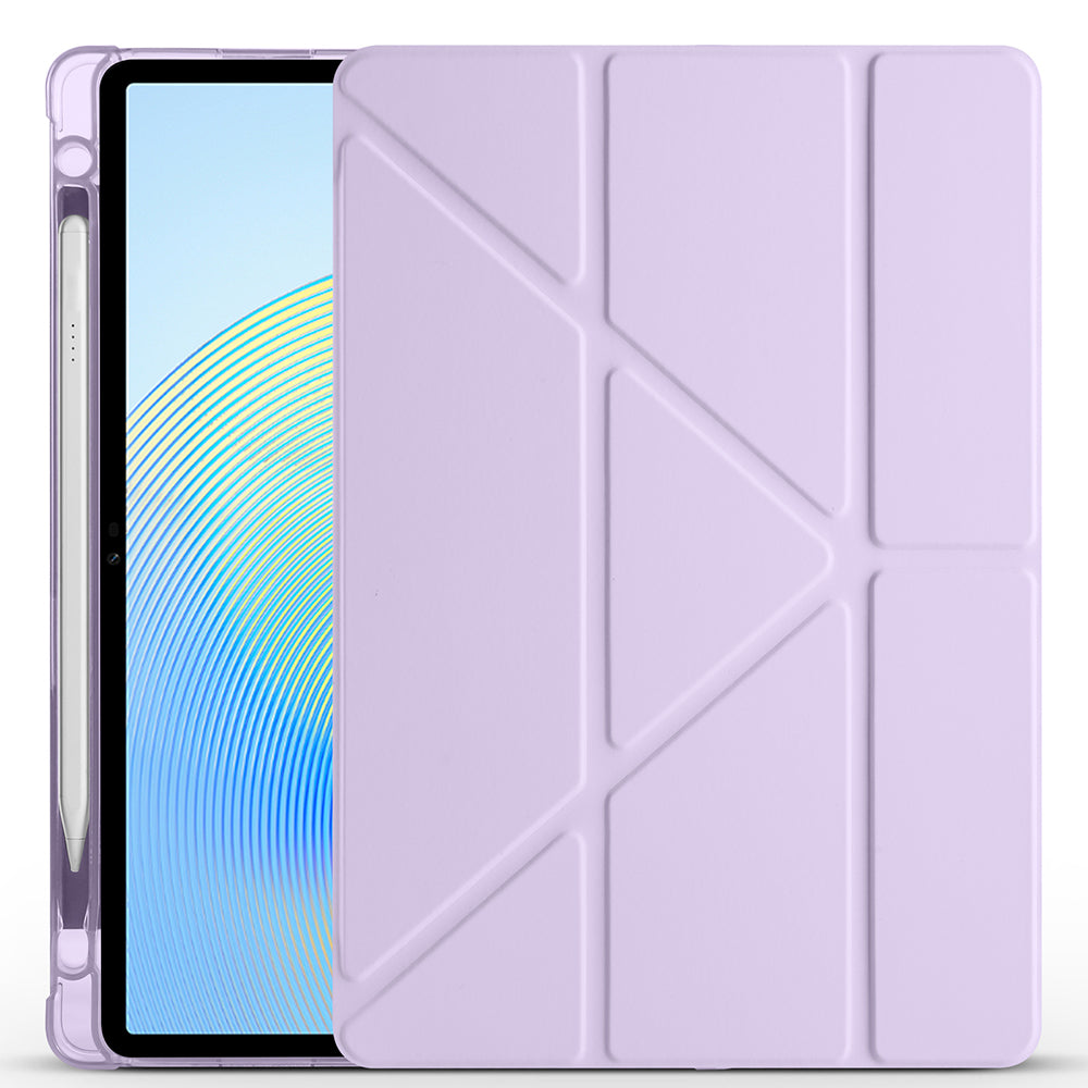 Honor Pad X8A Kılıf Zore Tri Folding Kalem Bölmeli Standlı Kılıf Koyu Yeşil
