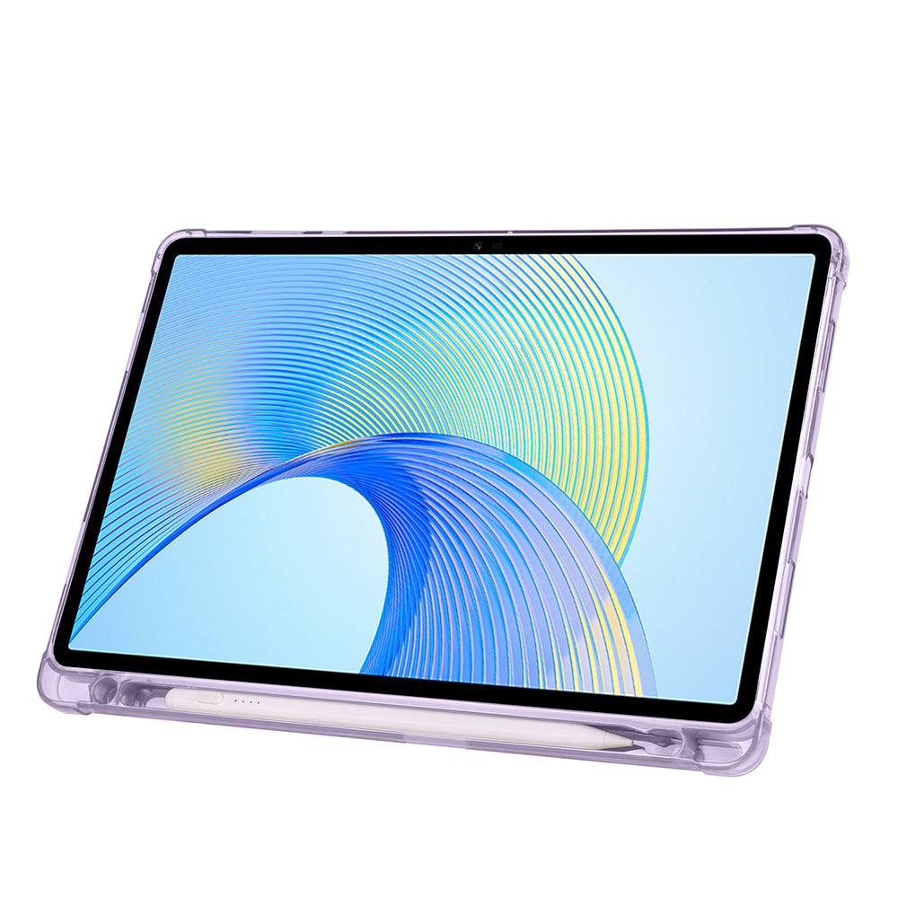 Honor Pad X8A Kılıf Zore Tri Folding Kalem Bölmeli Standlı Kılıf Mor