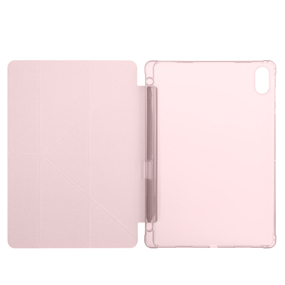 Honor Pad X8A Kılıf Zore Tri Folding Kalem Bölmeli Standlı Kılıf Siyah