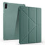 Honor Pad X8A Kılıf Zore Tri Folding Kalem Bölmeli Standlı Kılıf Koyu Yeşil