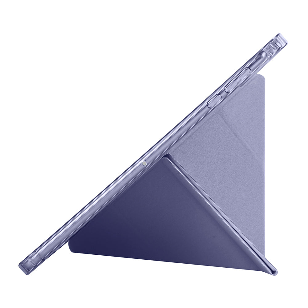 Honor Pad X8A Kılıf Zore Tri Folding Kalem Bölmeli Standlı Kılıf Mor
