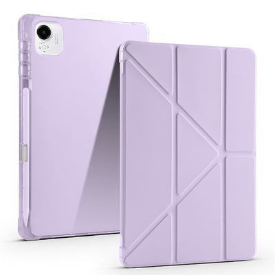 Honor Pad X9 Pro Kılıf Zore Tri Folding Kalem Bölmeli Standlı Kılıf Rose Gold