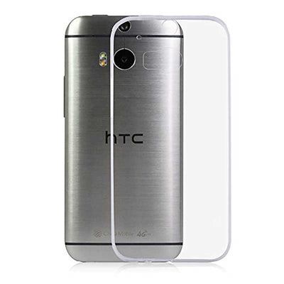 HTC One M8 Kılıf Zore Süper Silikon Kapak Renksiz