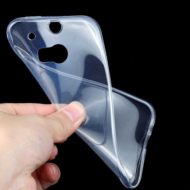 HTC One M8 Kılıf Zore Süper Silikon Kapak Renksiz