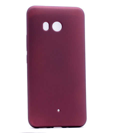 HTC U11 Kılıf Zore Premier Silikon Kapak Bordo