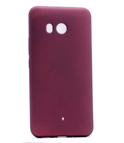 HTC U11 Kılıf Zore Premier Silikon Kapak Bordo