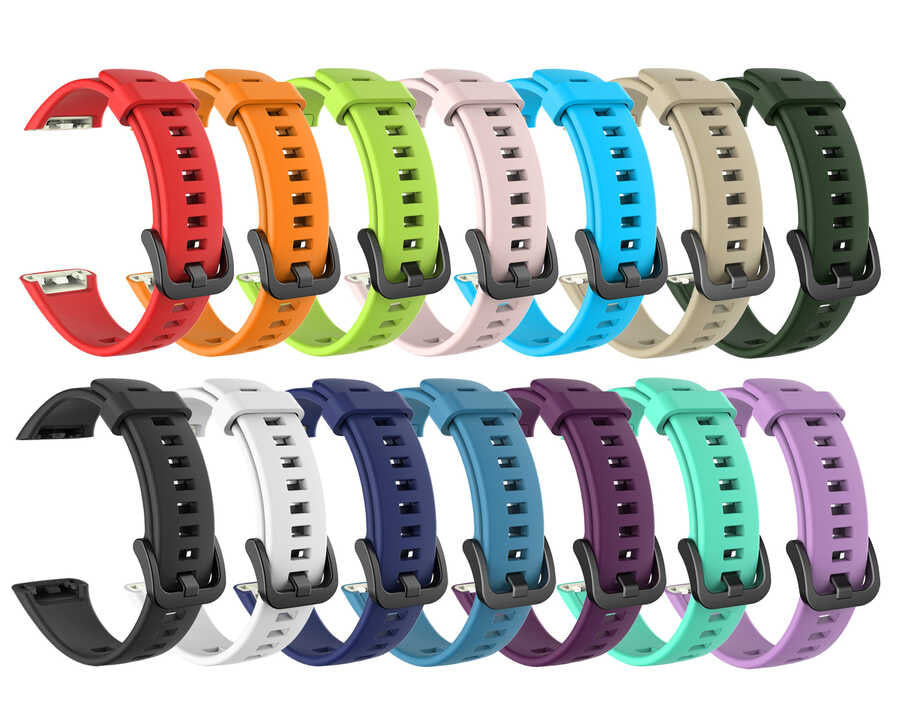 Huawei Band 6 Zore KRD-47 Silikon Kordon Pembe Açık