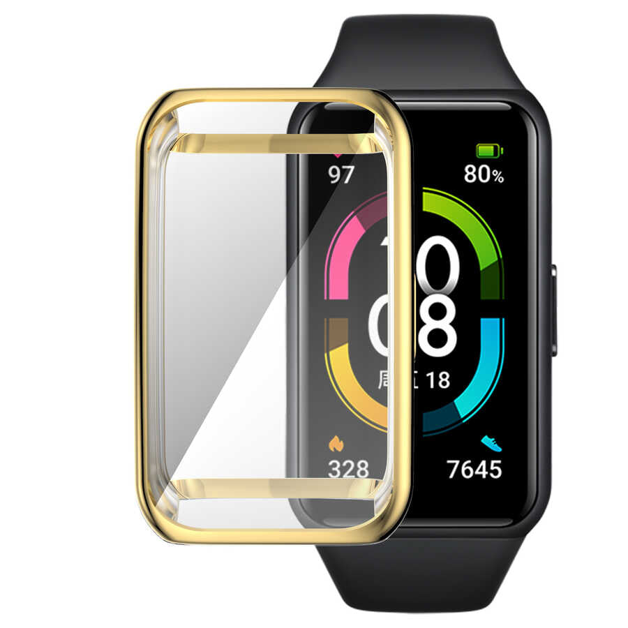 Huawei Band 6 Zore Watch Gard 09 Koruyucu Silikon Renksiz