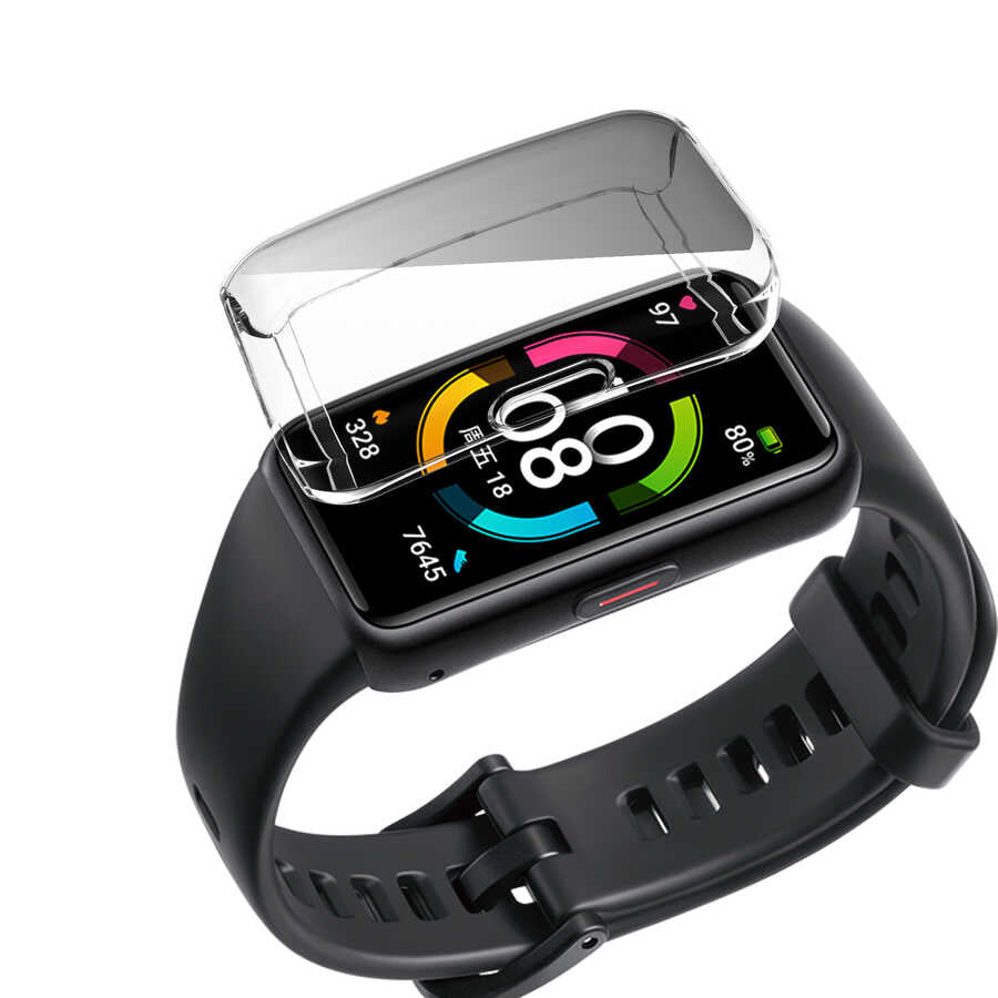 Huawei Band 6 Zore Watch Gard 09 Koruyucu Silikon Renksiz