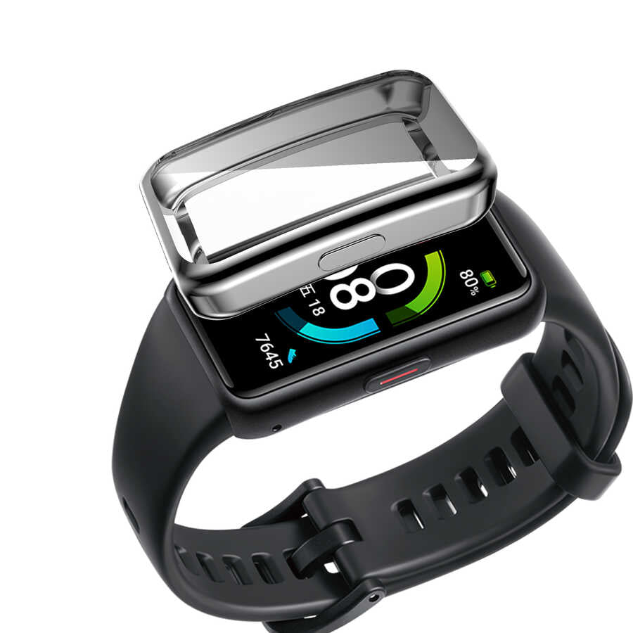 Huawei Band 6 Zore Watch Gard 09 Koruyucu Silikon Gold