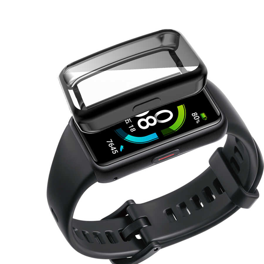 Huawei Band 7 Zore Watch Gard 09 Koruyucu Silikon Gold