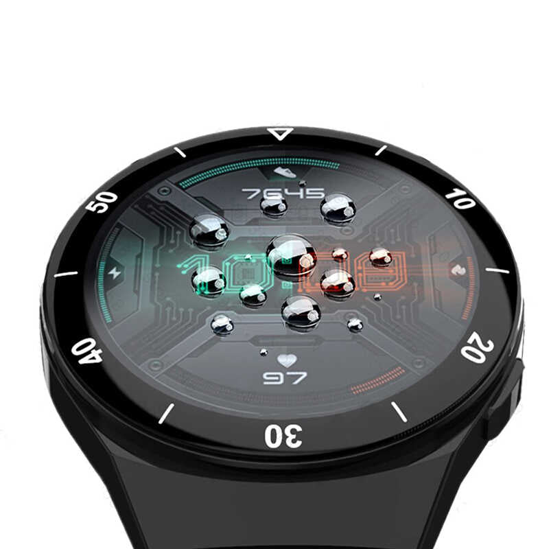 Huawei GT 2E 46mm Sport PMMA Pet Saat Ekran Koruyucu Siyah