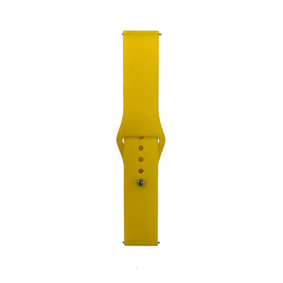 Huawei GT2 42mm Band Serisi 20mm Klasik Kordon Silikon Strap Kayış Sarı
