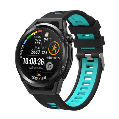Huawei GT2 42mm KRD-55 Silikon Kordon Siyah-Mavi
