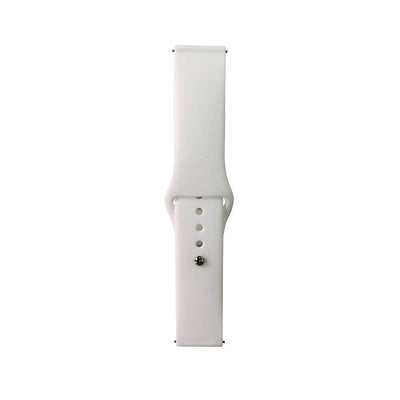 Huawei GT2 46mm Band Serisi 22mm Klasik Kordon Silikon Strap Kayış Beyaz