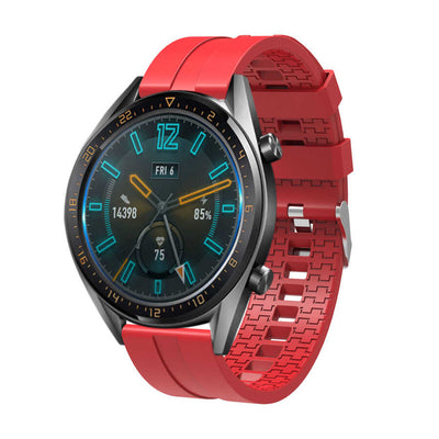 Huawei GT2 46mm KRD-23 22mm Silikon Kordon Kırmızı