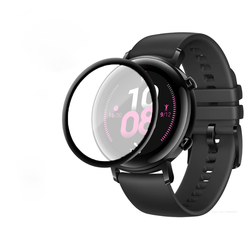 Huawei GT2 46mm Zore Eko PMMA Pet Saat Ekran Koruyucu Siyah