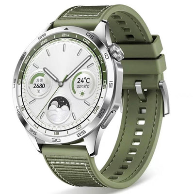Huawei GT2 46mm Zore KRD-102 22mm Silikon Kordon Yeşil