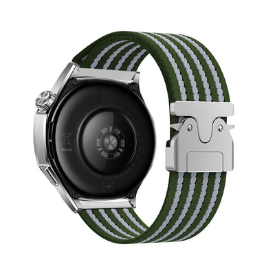 Huawei GT2 46mm Zore KRD-133 22mm Naylon Kumaş Hasır Örgülü Kordon Yeşil