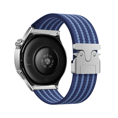 Huawei GT2 46mm Zore KRD-133 22mm Naylon Kumaş Hasır Örgülü Kordon Kahverengi