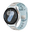 Huawei GT2 46mm Zore KRD-135 22mm Silikon Kordon Strap Kayış Açık Mavi-Gri