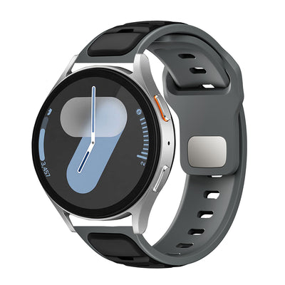 Huawei GT2 46mm Zore KRD-135 22mm Silikon Kordon Strap Kayış Gri-Siyah