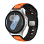 Huawei GT2 46mm Zore KRD-135 22mm Silicone Band Strap Black-Orange 