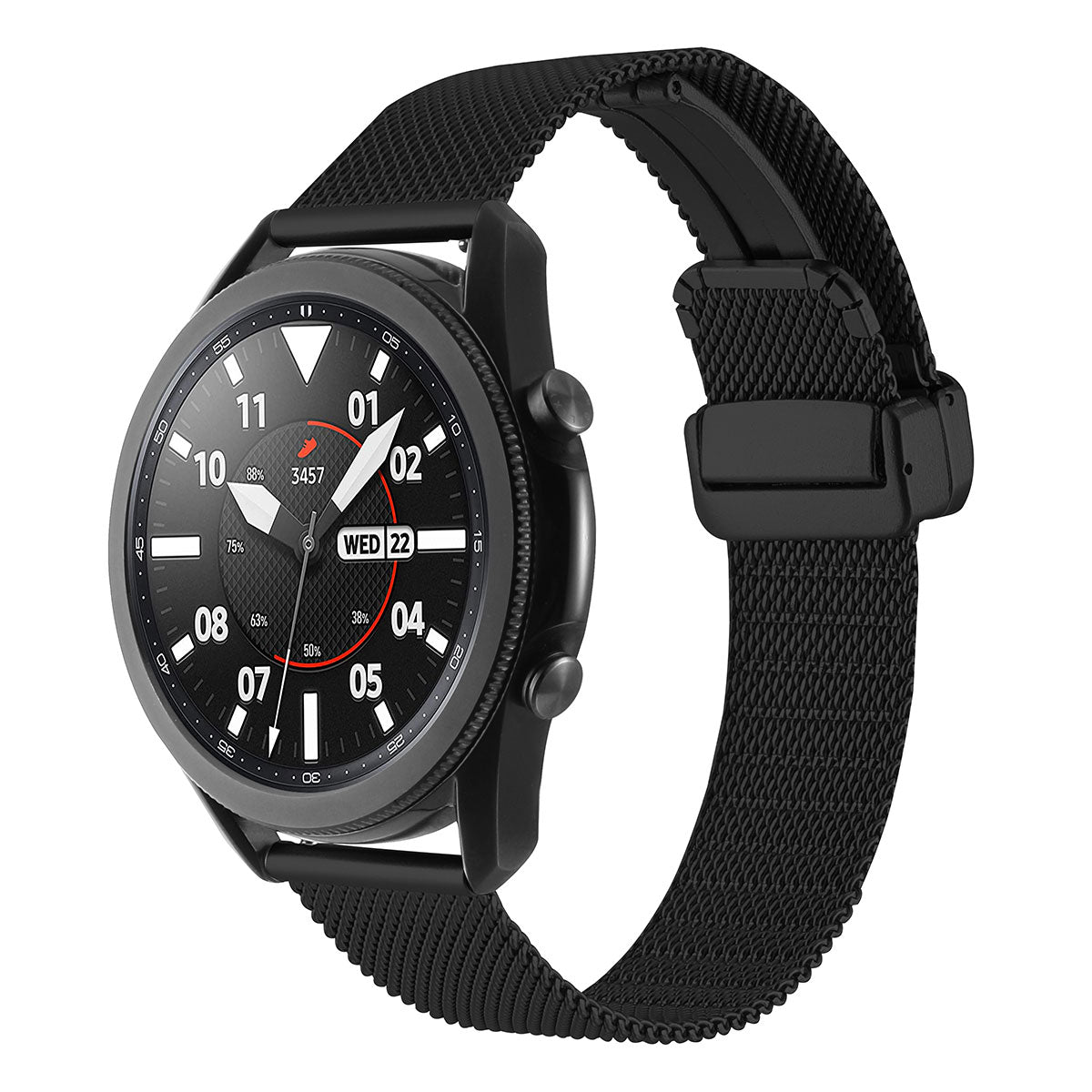 Huawei GT2 46mm Zore KRD-85 22mm Metal Kordon Siyah
