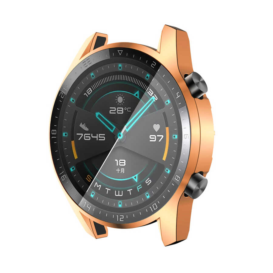 Huawei GT2 46mm Zore Watch Gard 02 Ekran Koruyucu Gold