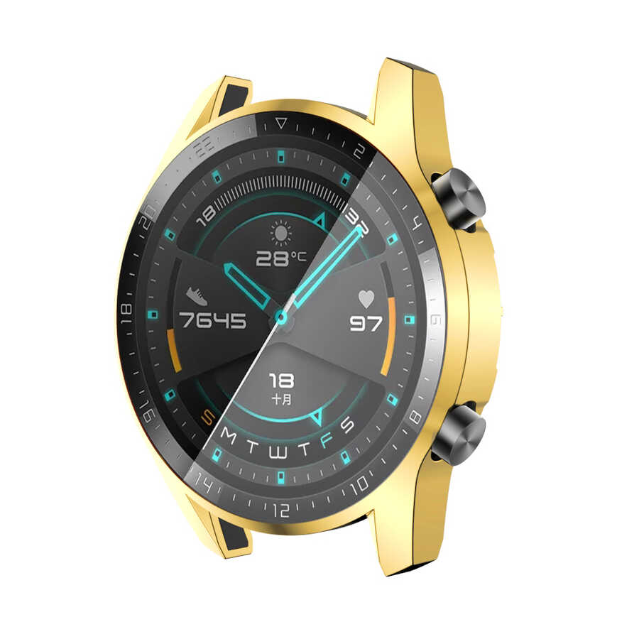 Huawei GT2 46mm Zore Watch Gard 02 Ekran Koruyucu Gold