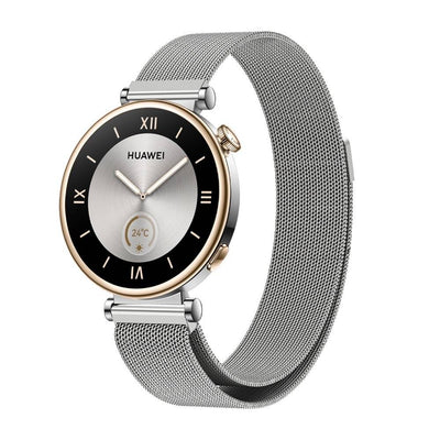 Huawei GT4 41mm Zore KRD-01 18mm Metal Hasır Kordon Gold