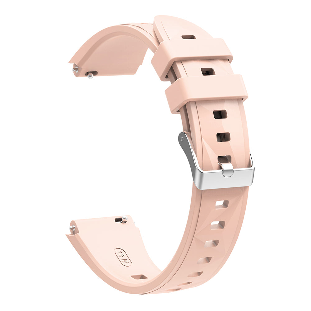Huawei GT4 41mm Zore KRD-129 18mm Silikon Kordon Strap Kayış Buz Mavisi