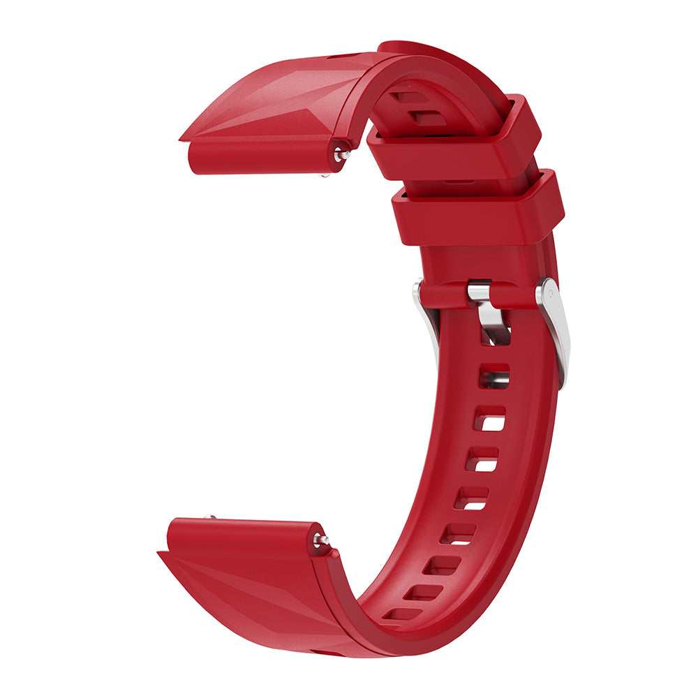 Huawei GT4 41mm Zore KRD-129 18mm Silikon Kordon Strap Kayış Buz Mavisi