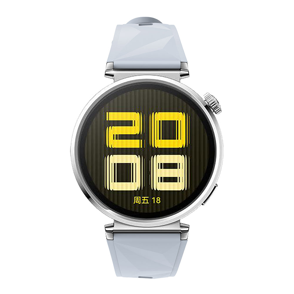 Huawei GT4 41mm Zore KRD-129 18mm Silikon Kordon Strap Kayış Buz Mavisi