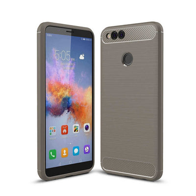 Huawei Honor 7X Kılıf Zore Room Silikon Kapak Gri