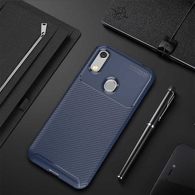Huawei Honor 8A Kılıf Zore Negro Silikon Kapak Lacivert