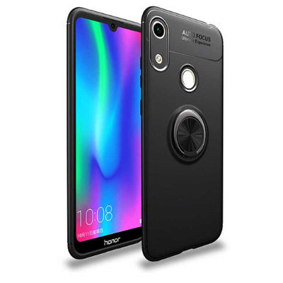 Huawei Honor 8A Kılıf Zore Ravel Silikon Kapak Siyah-Kırmızı