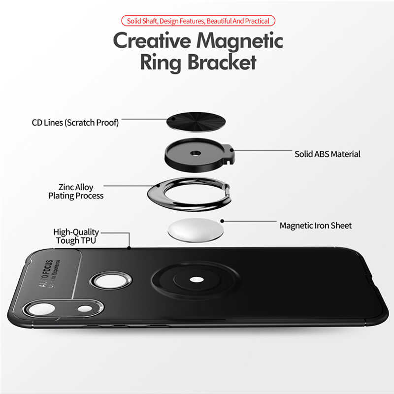 Huawei Honor 8A Kılıf Zore Ravel Silikon Kapak Kırmızı