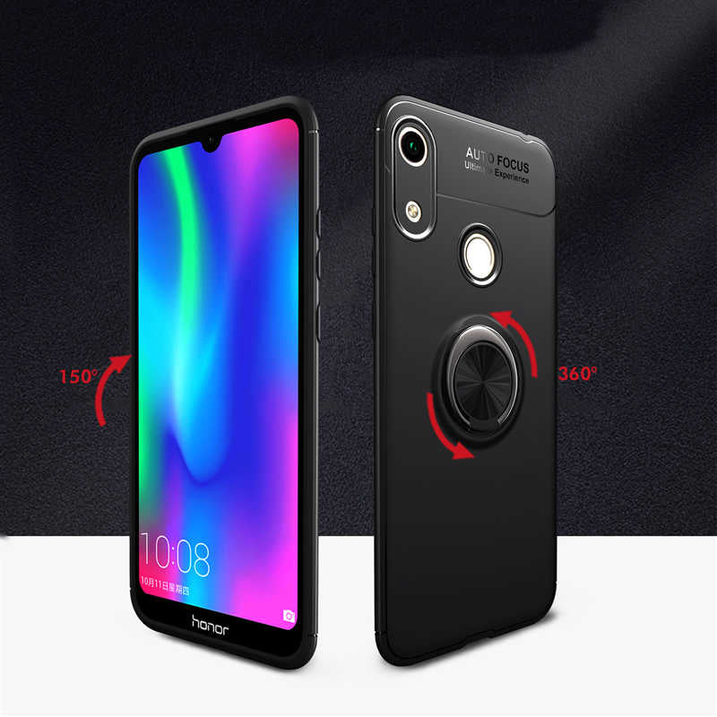 Huawei Honor 8A Kılıf Zore Ravel Silikon Kapak Siyah-Rose Gold