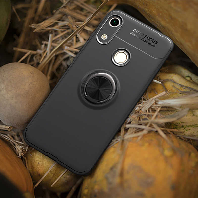 Huawei Honor 8A Kılıf Zore Ravel Silikon Kapak Siyah-Kırmızı