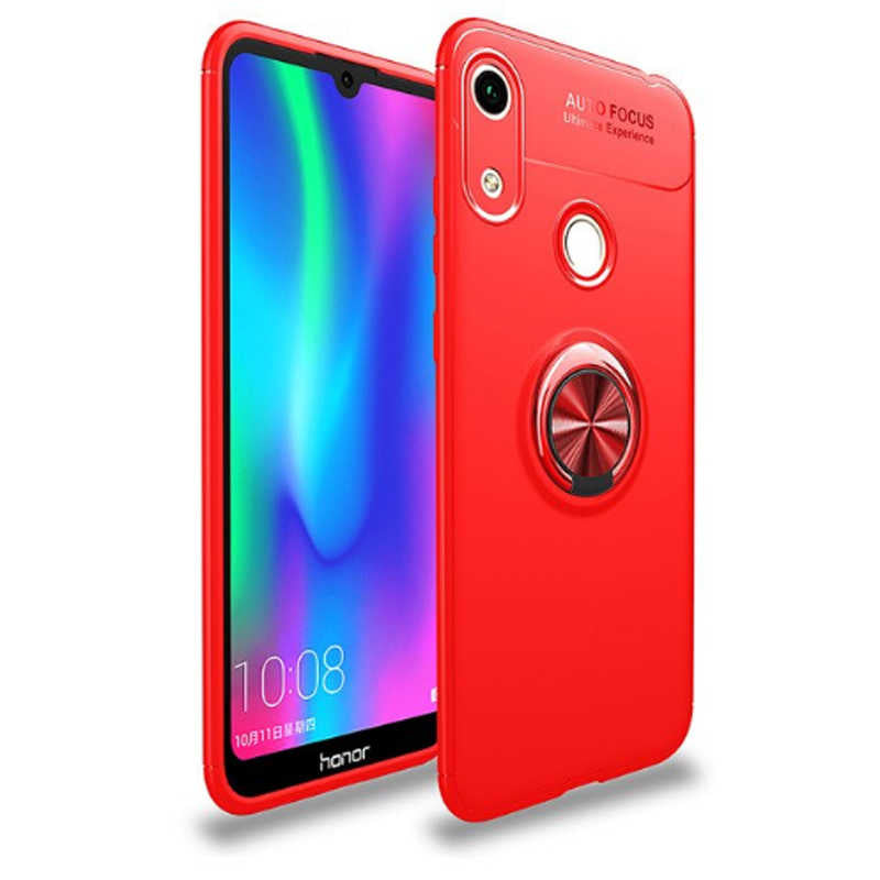 Huawei Honor 8A Kılıf Zore Ravel Silikon Kapak Siyah-Kırmızı