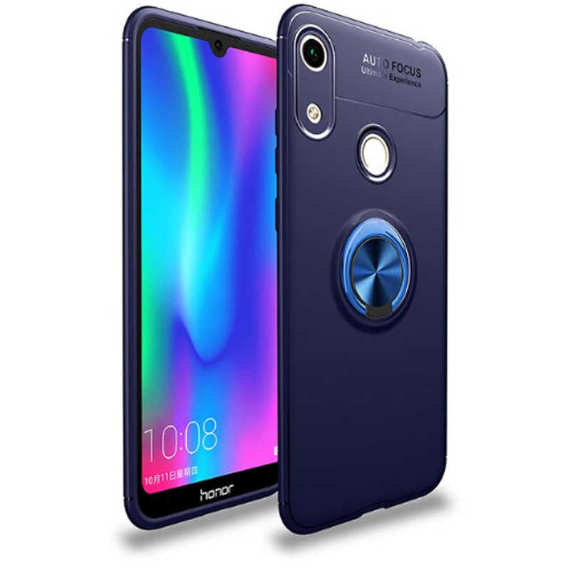 Huawei Honor 8A Kılıf Zore Ravel Silikon Kapak Siyah-Kırmızı