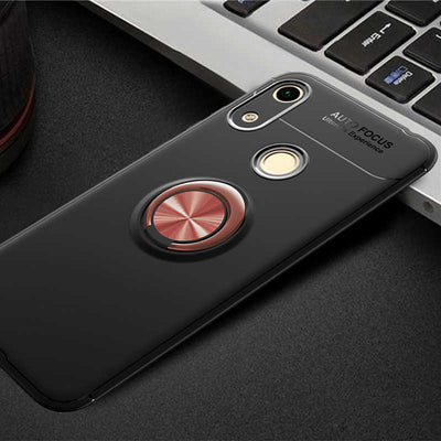 Huawei Honor 8A Kılıf Zore Ravel Silikon Kapak Siyah-Rose Gold