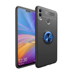 Huawei Honor 8C Kılıf Zore Ravel Silikon Kapak Siyah-Rose Gold