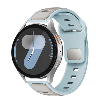 Huawei Honor Magic 2 46mm Zore KRD-135 22mm Silikon Kordon Strap Kayış Açık Mavi-Gri
