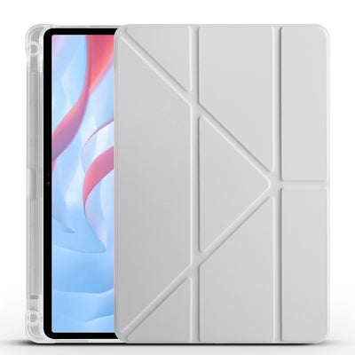 Huawei Honor Pad X8 Pro 11.5' Kılıf Zore Tri Folding Kalem Bölmeli Standlı Kılıf Gri