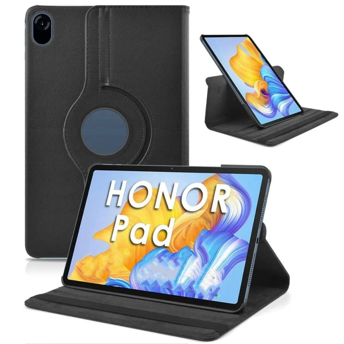 Huawei Honor Pad X9 11.5' Zore Dönebilen Standlı Kılıf Siyah